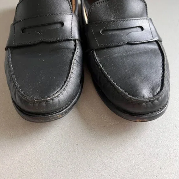 Cole Haan Women's Black Leather Classic Slip-On Penny Loafers, Size 8 - Picture 5 of 9